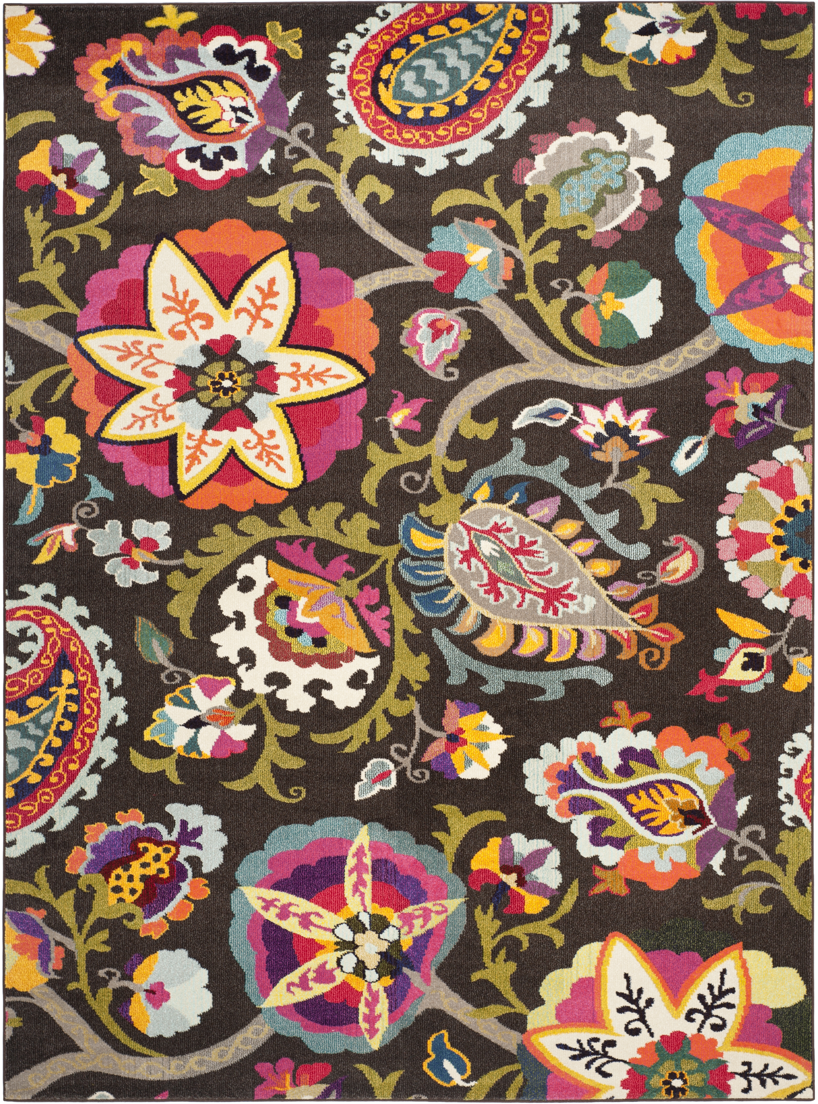 Arlo Home Woven Area Rug, MNC229B, Brown/Multi,  10' X 14' - Image 0