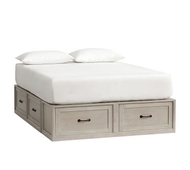 Stratton Storage Platform Bed with Drawers, King/Cal. King, Pure White - Image 3