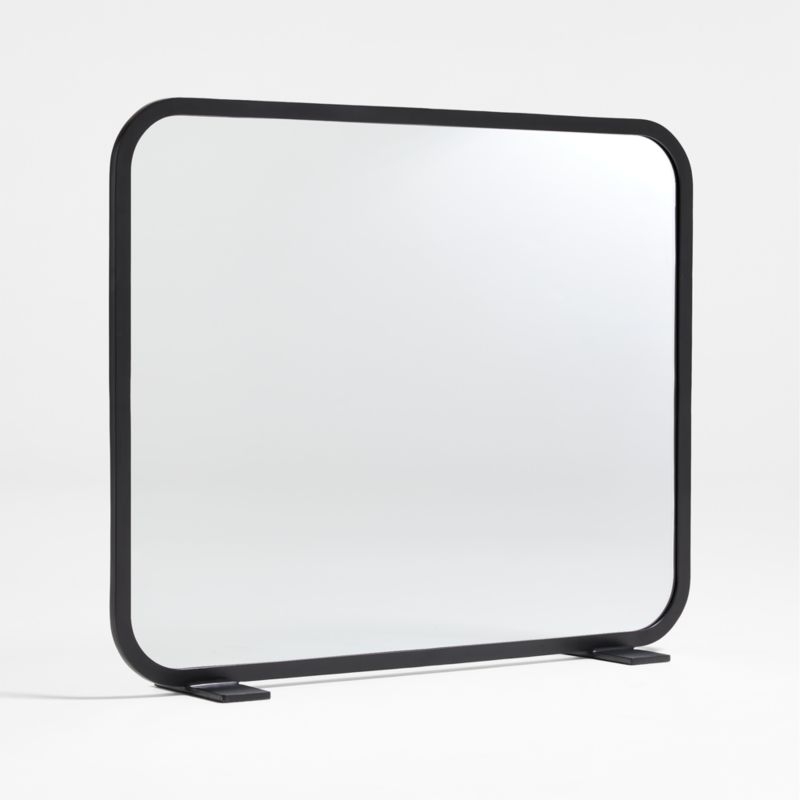 Telum Black Glass Fireplace Screen - Image 2