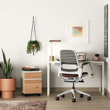 Greenpoint Desk Add-On Return (Desk Sold Separately), 18"x48", Dark Bronze, Natural Oak Veneer - Image 2