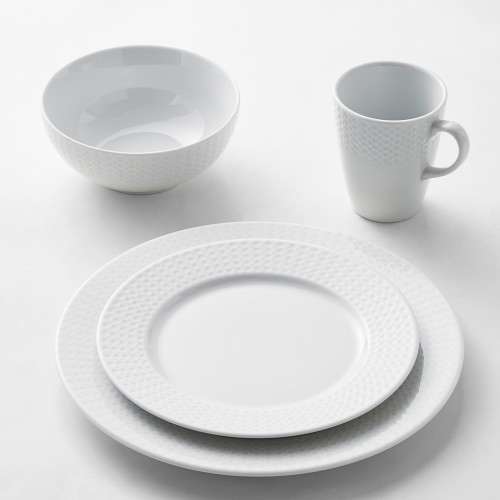 Pillivuyt Perle Porcelain 16-Piece Dinnerware Set with Cereal Bowl - Image 0