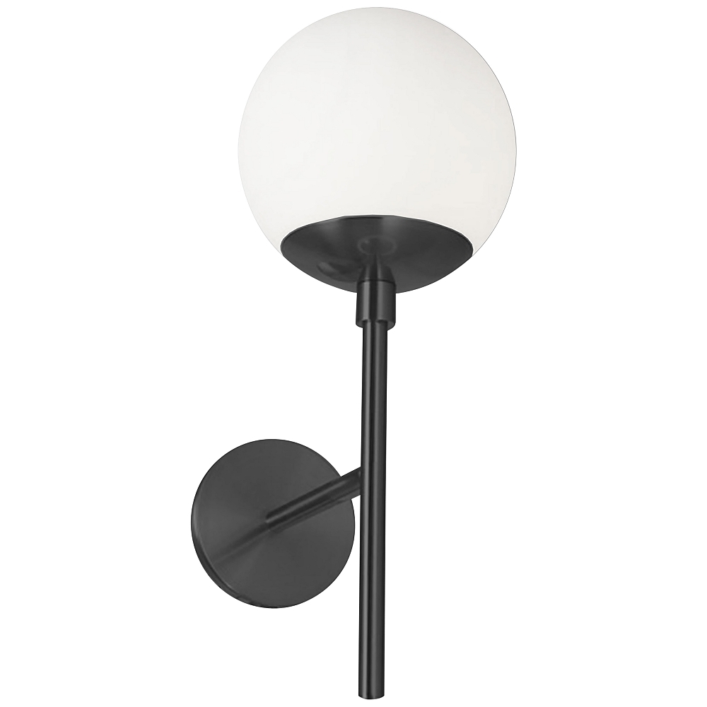 Dayana 15 3/4" High Matte Black Wall Sconce - Style # 329N0 - Image 0