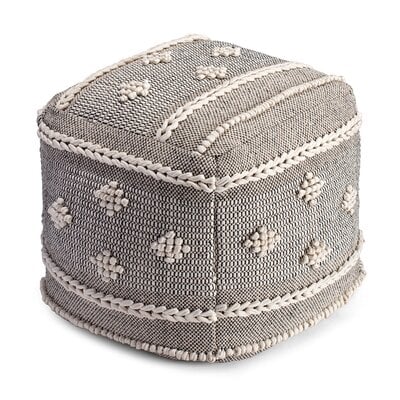 22" Wide Square Abstract Pouf Ottoman - Image 0