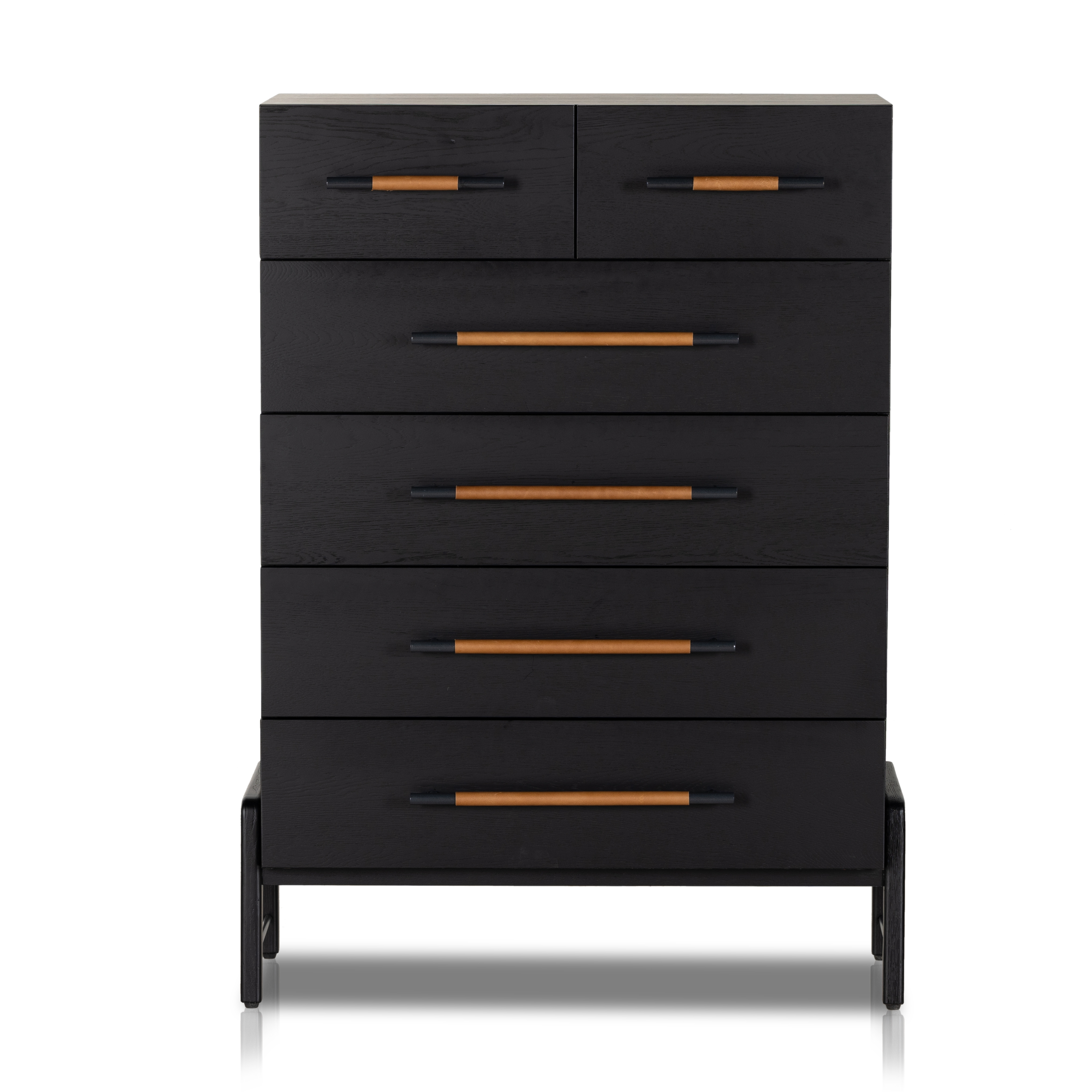 Rosedale 6 Drawer Tall Dresser-Ebony Oak - Image 0