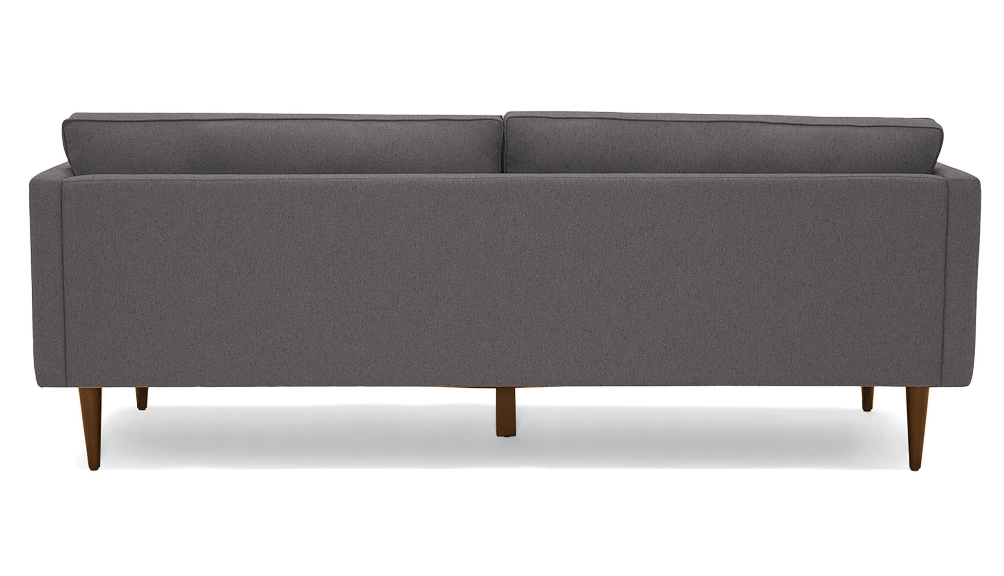 Gray Preston Mid Century Modern 86" Sofa - Taylor Felt Grey - Mocha - Image 4