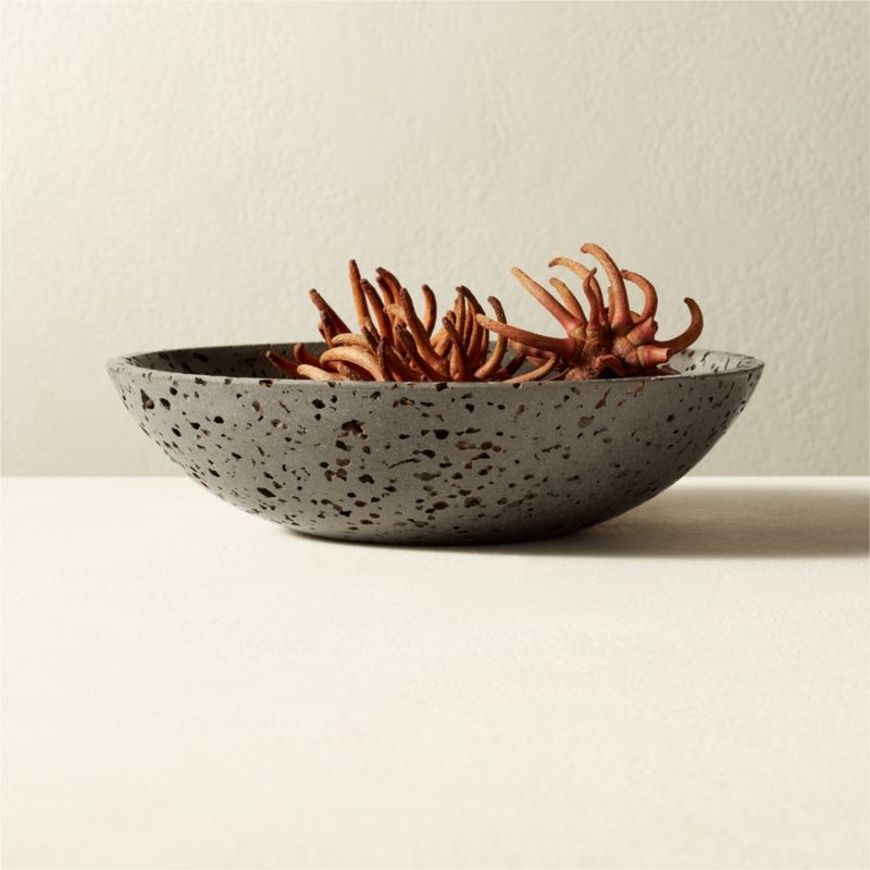 Carbon Black Travertine Bowl - Image 1