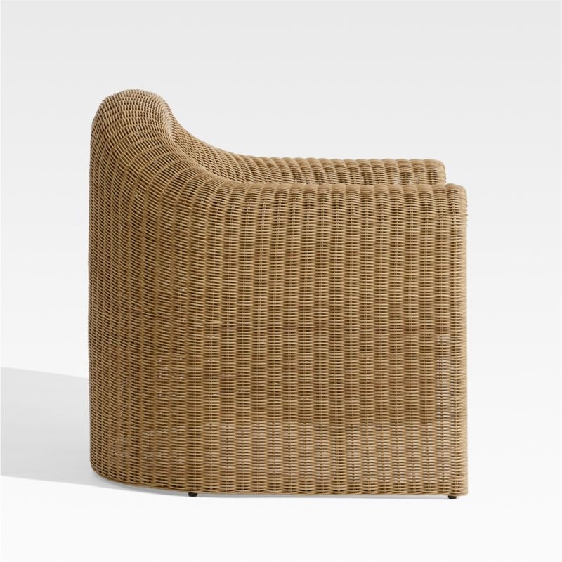 Simeon Outdoor Wicker Lounge Chair with Cushion - Image 1