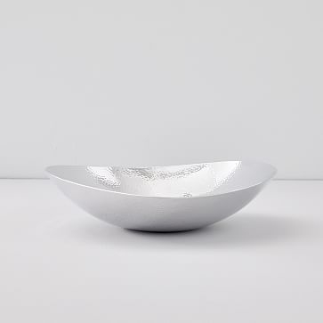 Hammered Silver Vases, Medium Bowl, Silver - Image 0