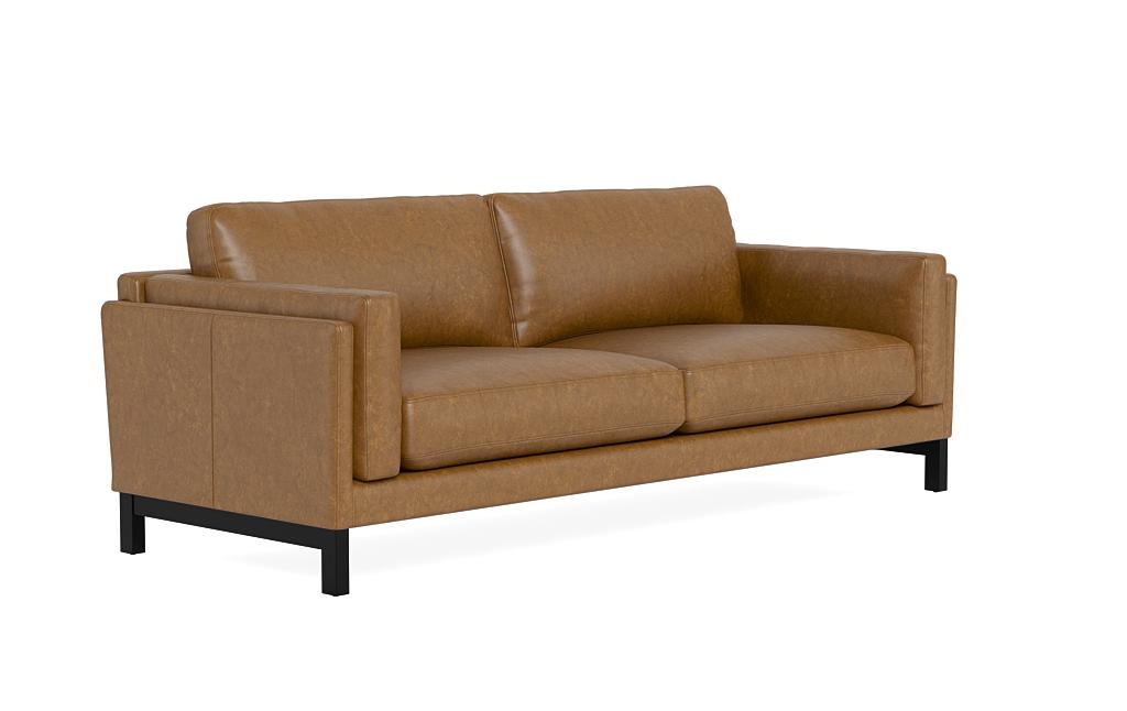 Gaby Leather 2-Seat Sofa - Image 1