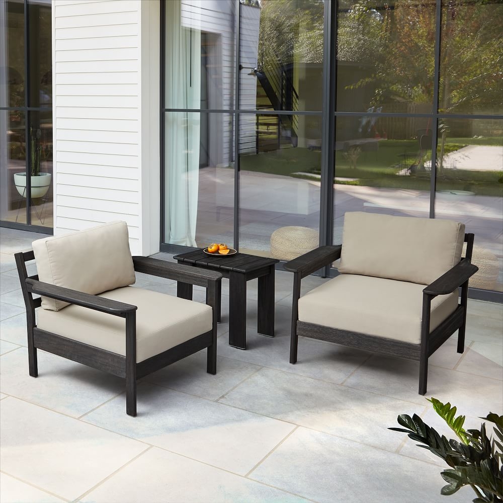 Playa Lounge Chair Set Of 2, Weathered Black - Image 1