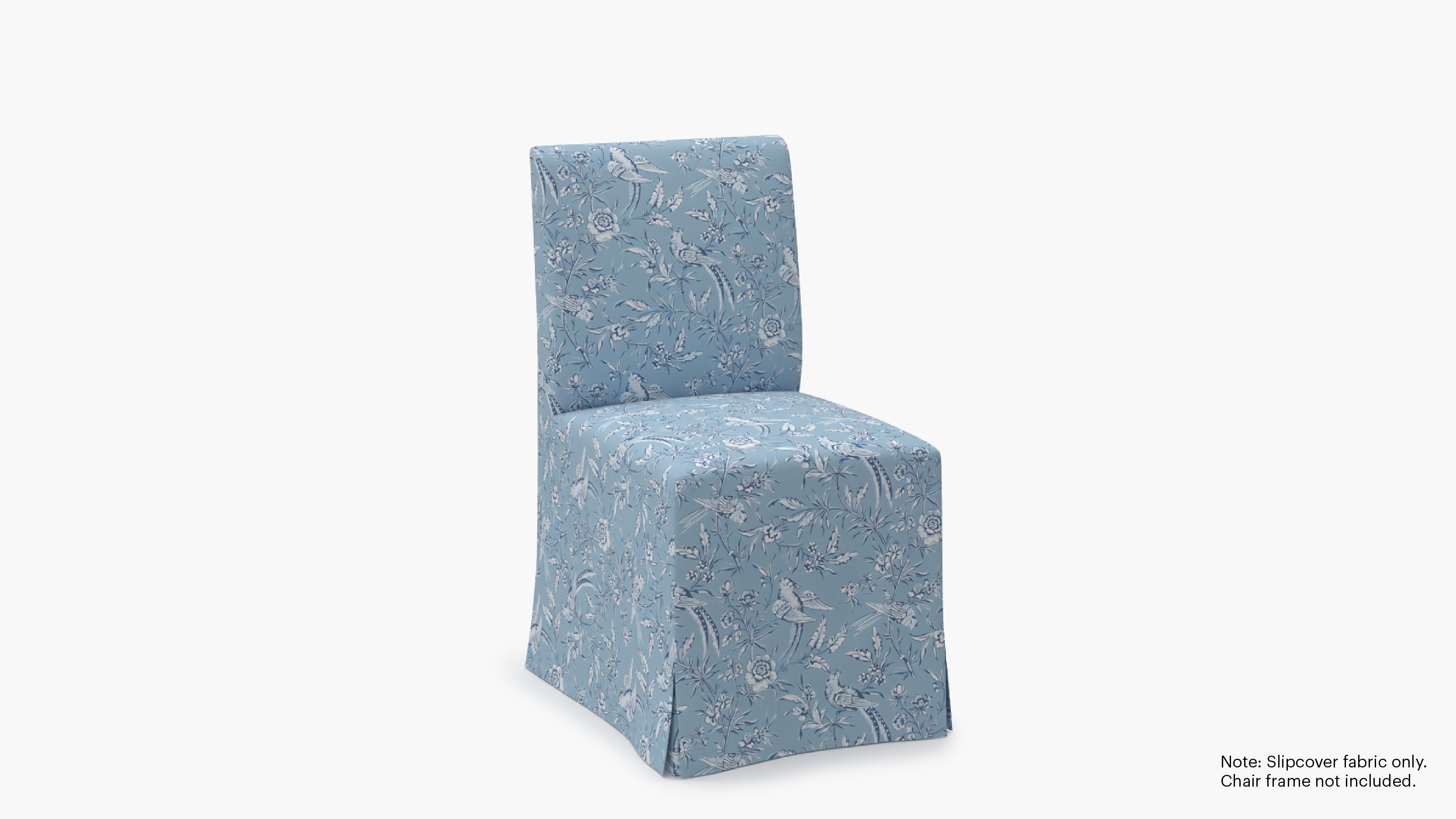Slipcovered Signature Dining Chair - Cover Only, Blue Aviary - Image 1