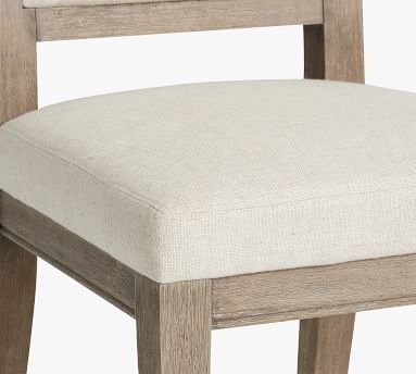 Adrian Dining Chair, Basketweave Slub Oatmeal/Gray Wash Leg - Image 3