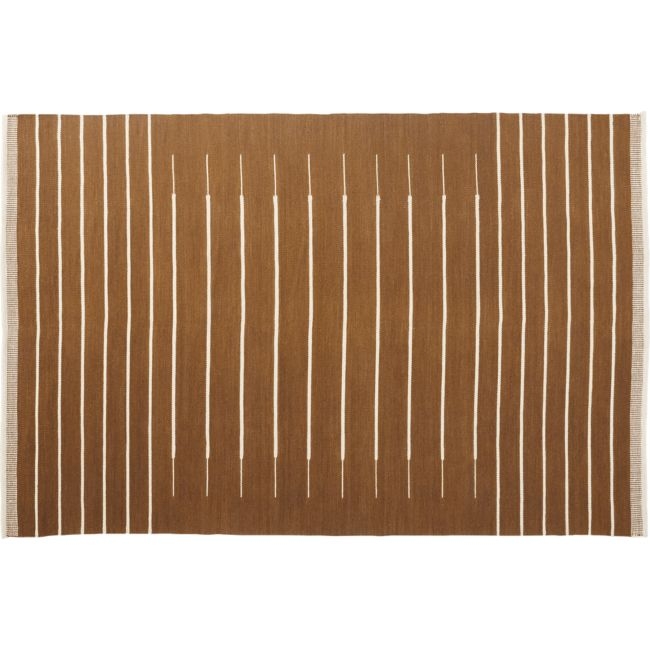 Copper with White Stripe Rug, 6' x 9' - Image 0