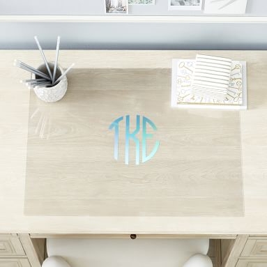 Personalized Acrylic Desk Mat, Gold Monogram - Image 2