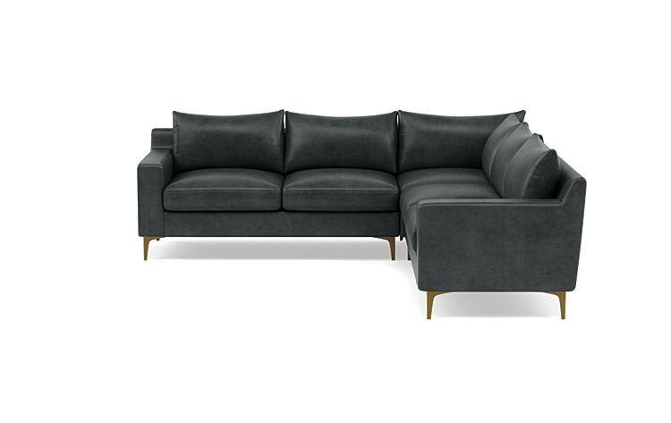 Sloan Leather 4-Seat Corner Sectional Sofa - Image 0