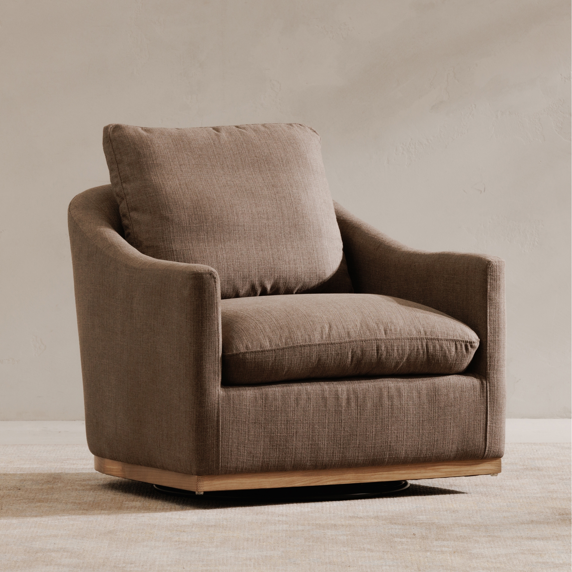Linden Swivel Chair Soft Taupe - Image 8