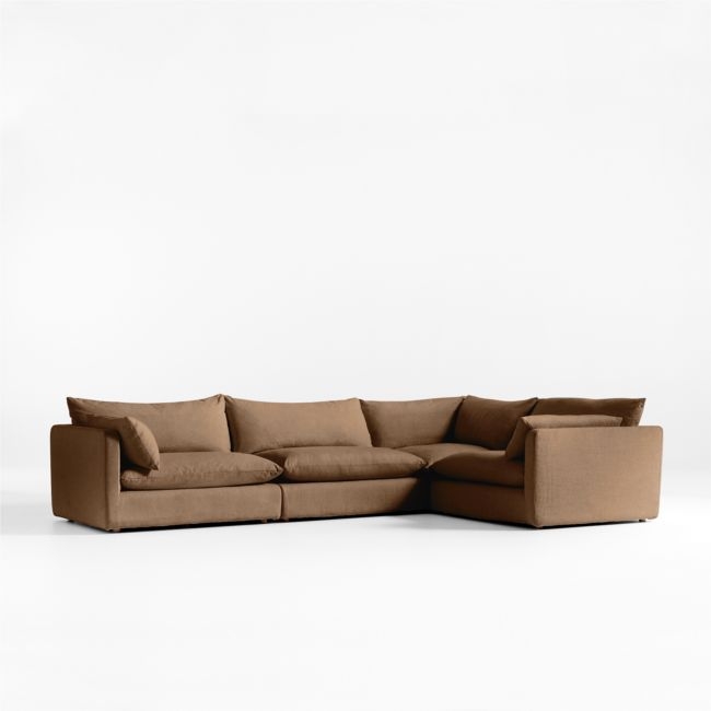 Unwind Modular 4-Piece L-Shaped Slipcovered Sectional Sofa - Image 0