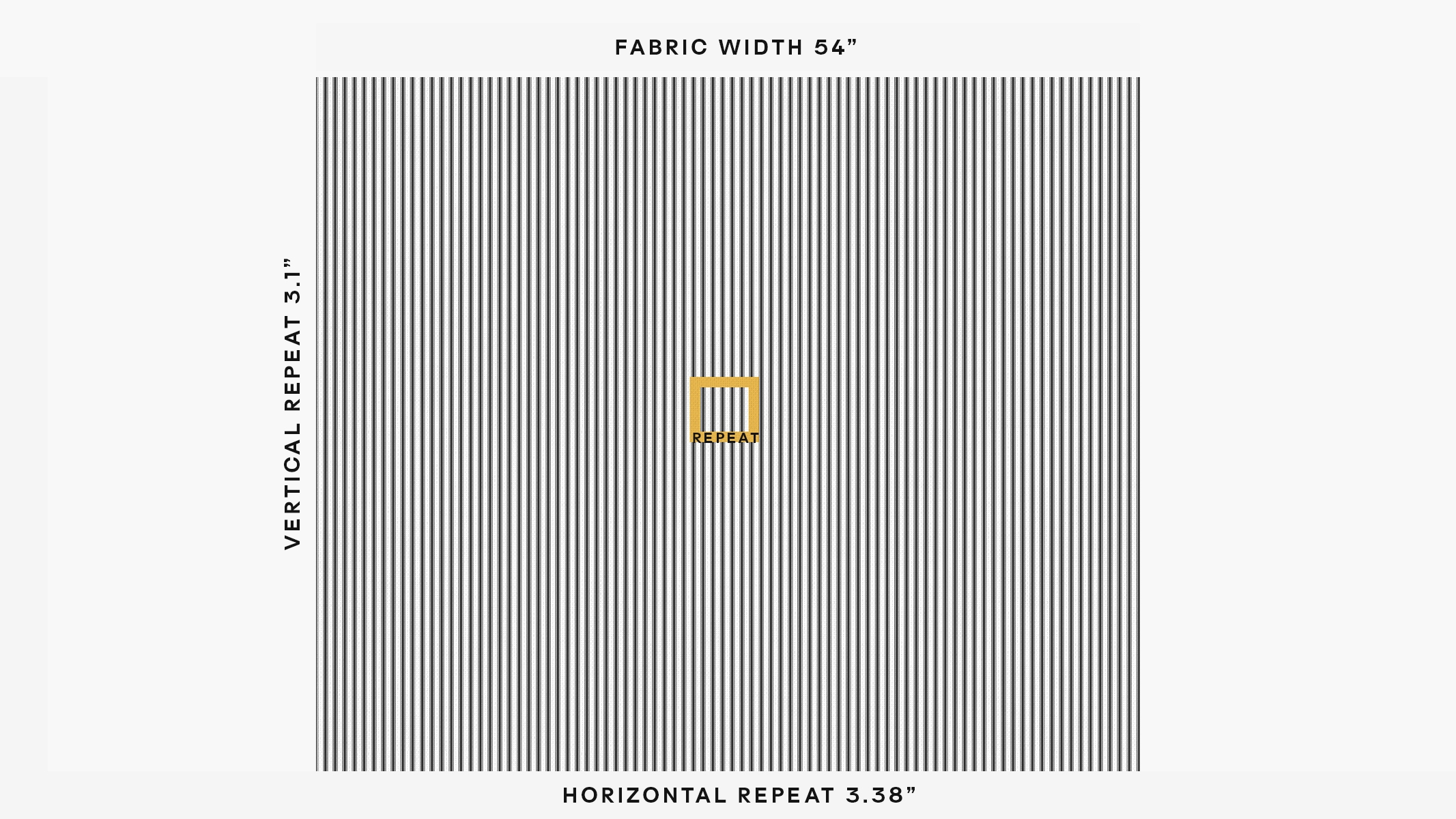 Printed Linen Fabric By The Yard, Black Classic Ticking Stripe - Image 1