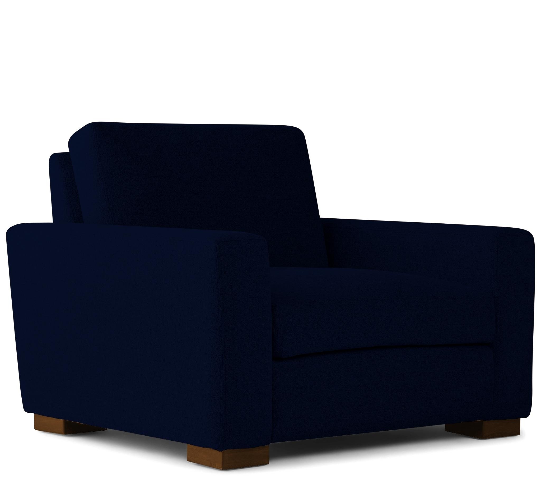 Contemporary Anton Chair - Royale Cobalt - Mocha - Blue - Image 1