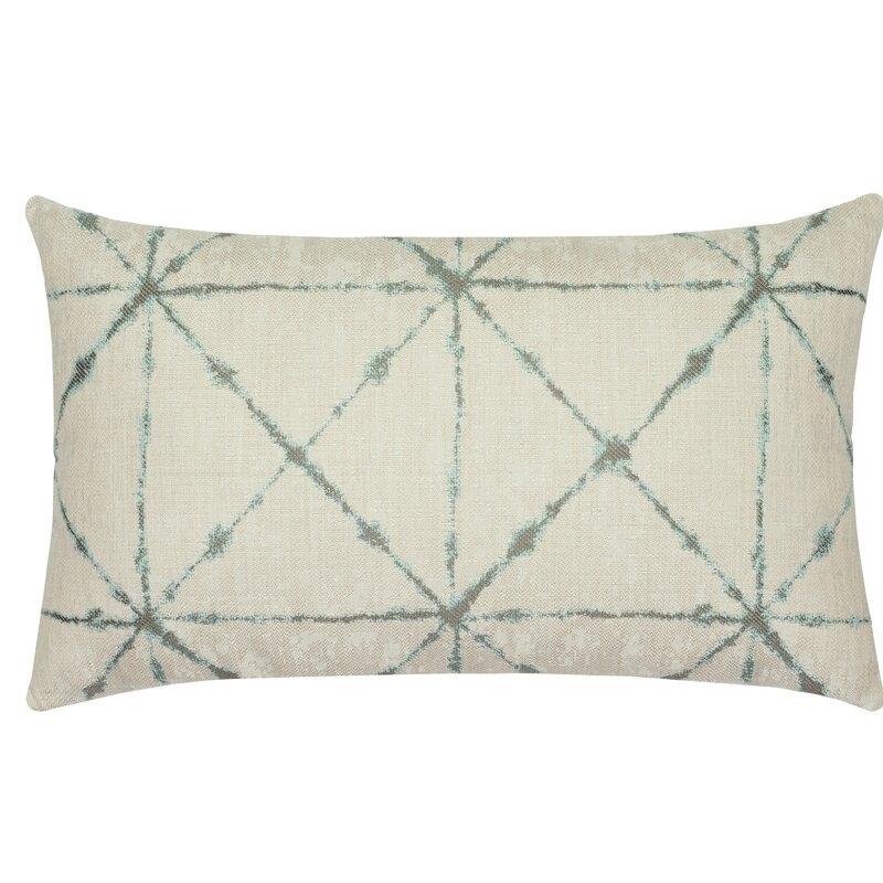Elaine Smith Trilogy Indigo Indoor/Outdoor Lumbar Pillow Color: Green - Image 0