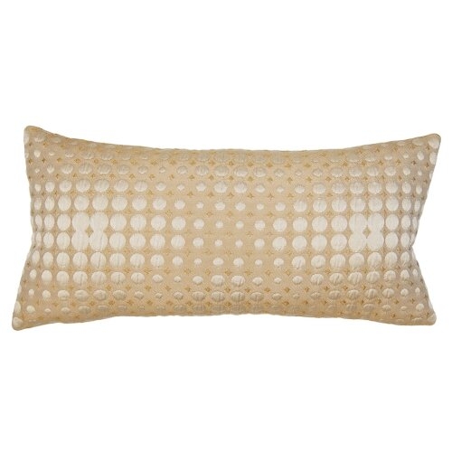 Square Feathers Amber Puzzle Pillow Cover & Insert - Image 0