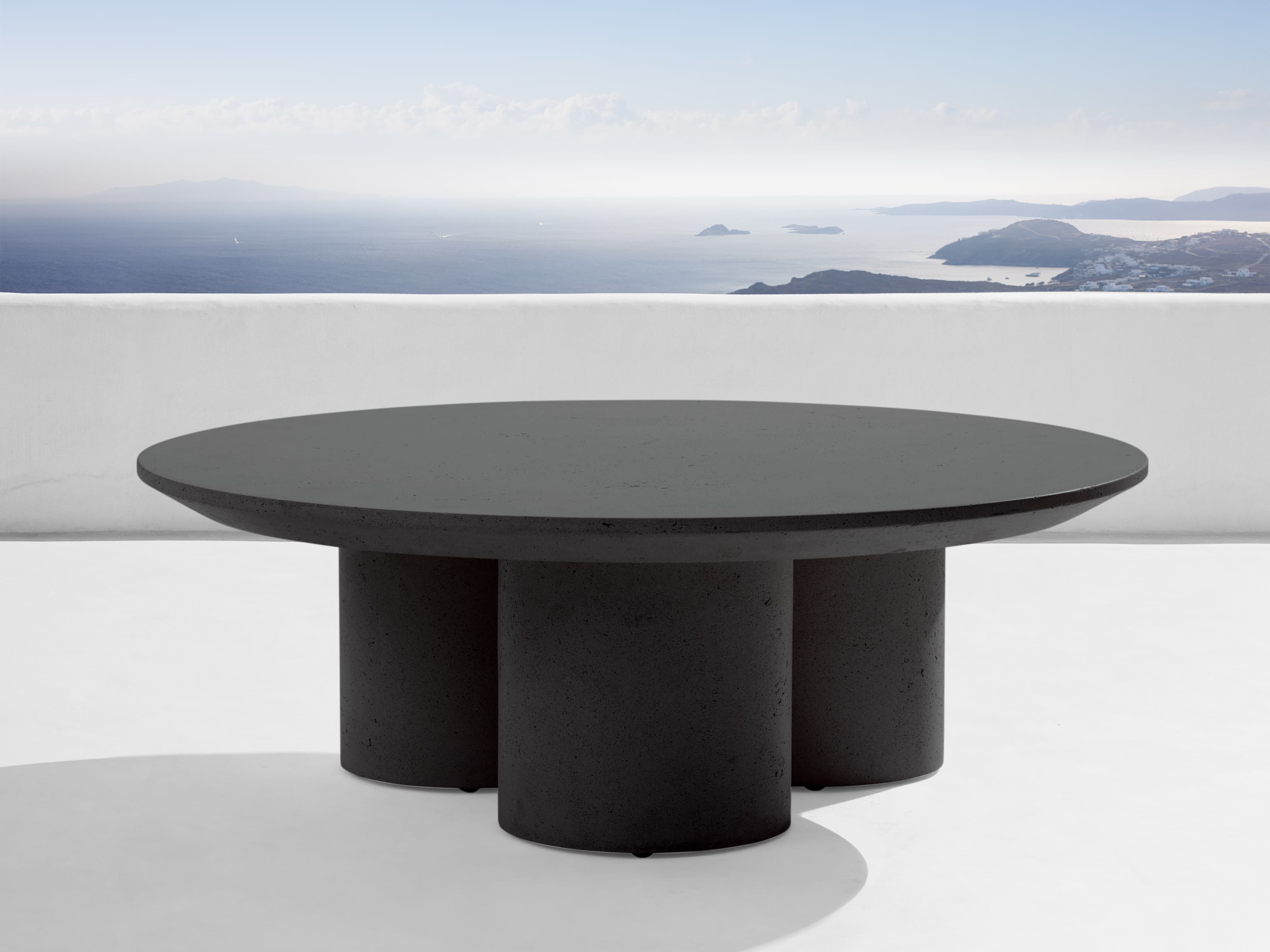 Cascade Outdoor Coffee Table in Stone 32" Black  Storm Natural  - Image 0