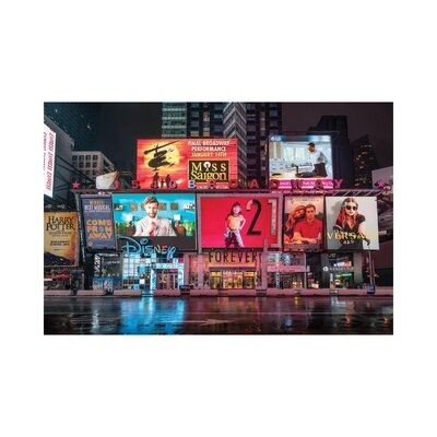 Colourful Giant Billboards Advertise Broadway Hit Musicals, Times Square, New York City, USA - Wrapped Canvas Print - Image 0