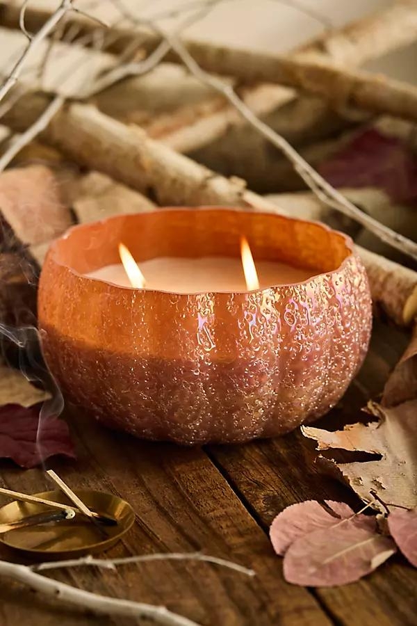 Beaded Pumpkin Candle - Image 0