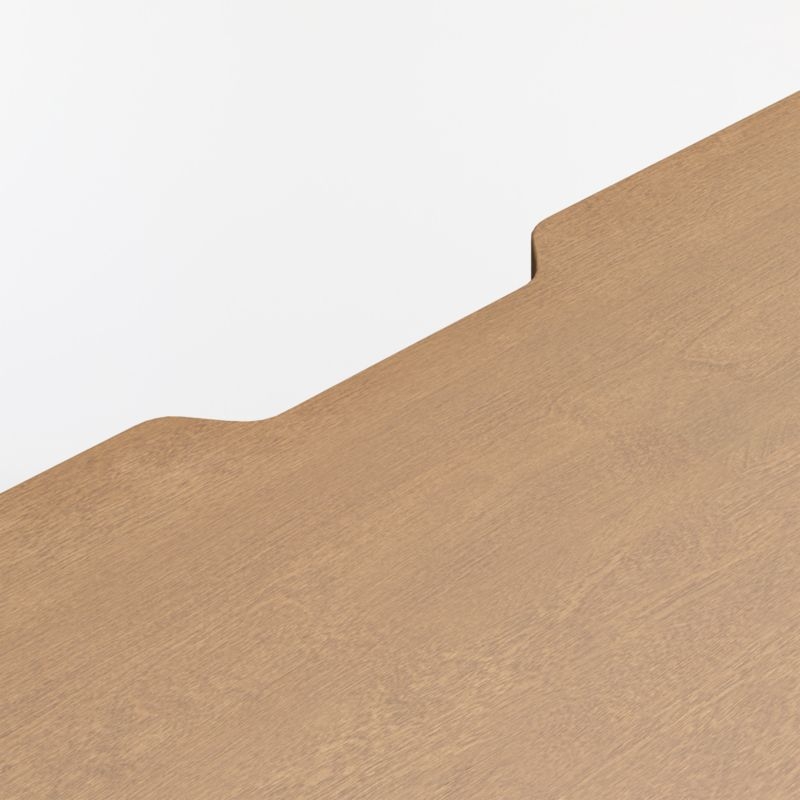 Ever Simple Modular Natural Brown Wood Wide 2-Drawer Kids Desk - Image 1