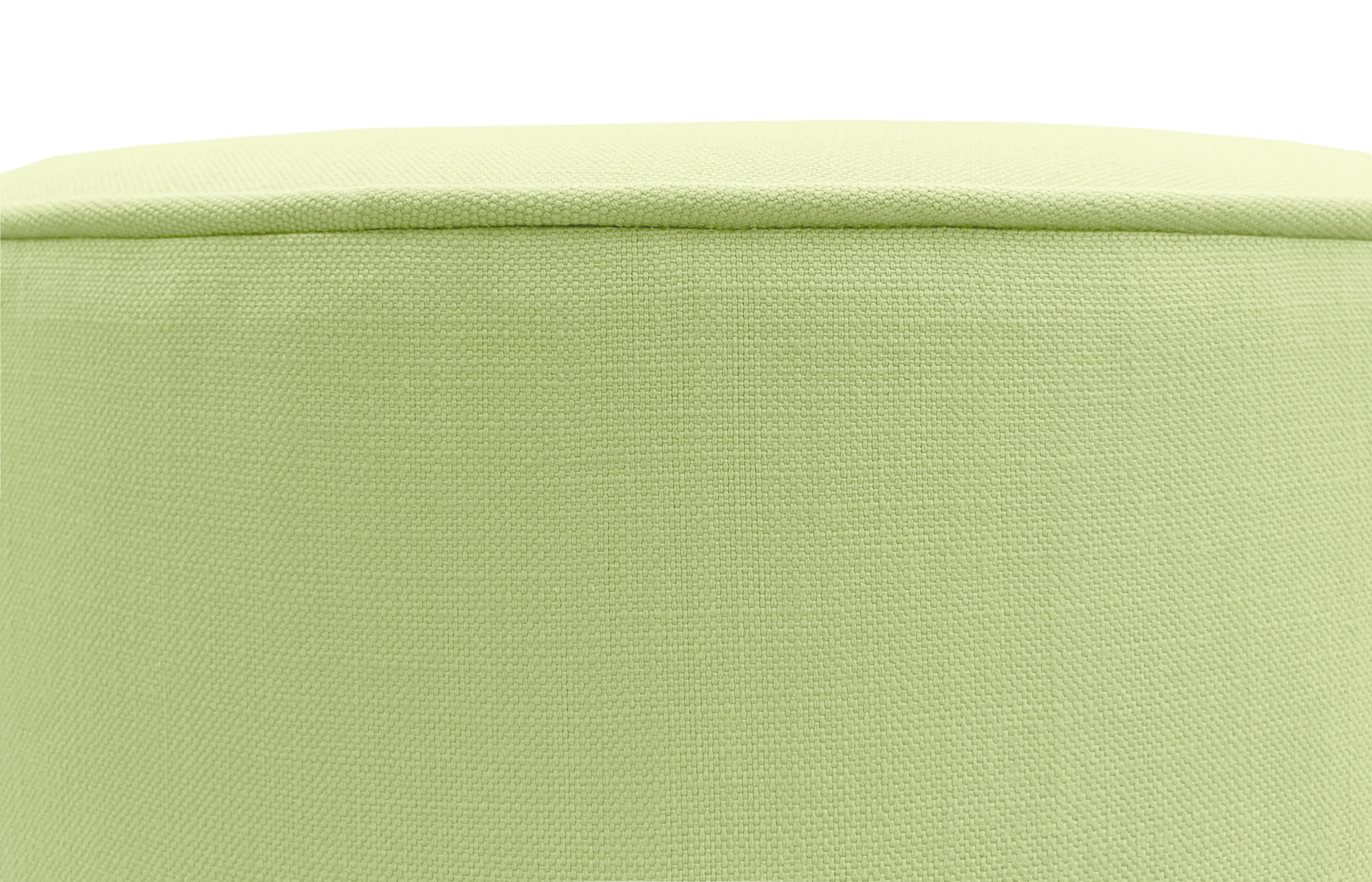 THE TIGHT ROUND OTTOMAN :: CLASSIC LINEN // CELADON + BULLION FRINGE - 17" Diameter X 19" Height / Celadon - Image 2