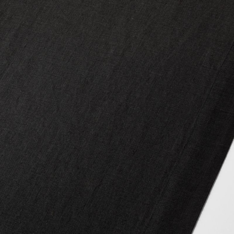 Marin 120" Ink Black EUROPEAN FLAX ™-Certified Linen Table Runner - Image 2
