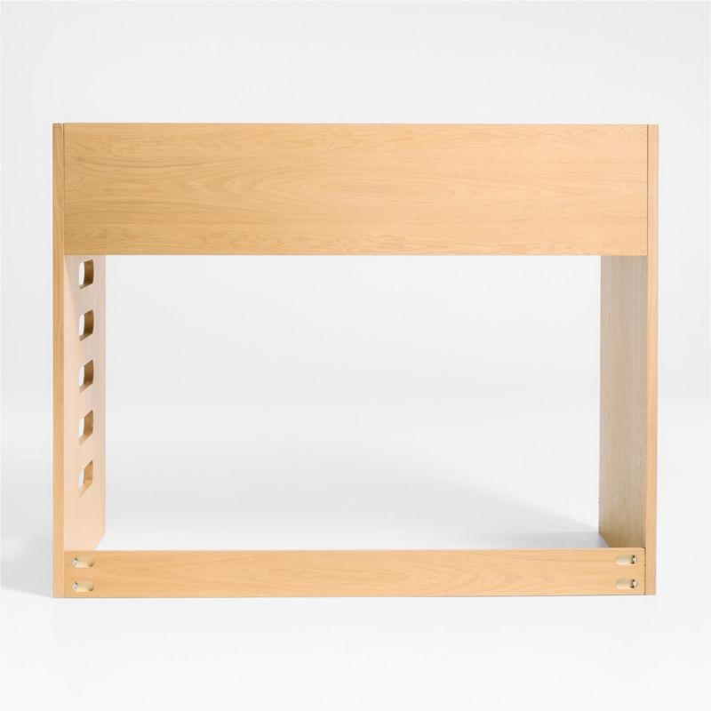 Bridgeman Natural Oak Wood Kids Twin Loft Bed with Ladder - Image 4