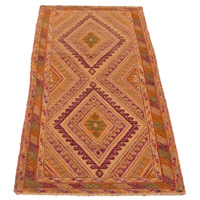 Hand-Knotted Tajik Tan Wool Rug 2'9" X 6'6" - Image 0