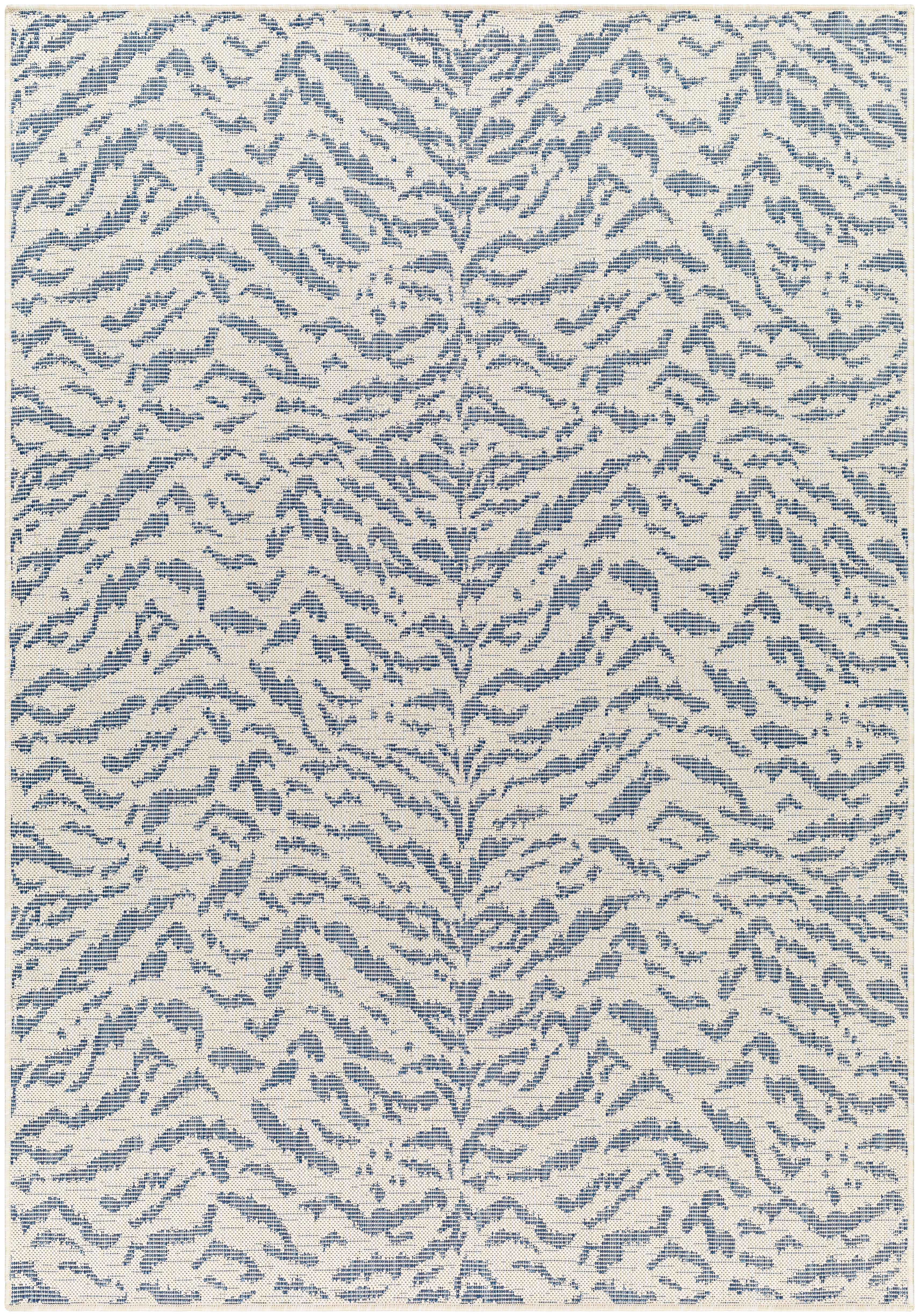 Ravello Beige Outdoor 6'7" x 9' Machine Woven Rug - Image 0