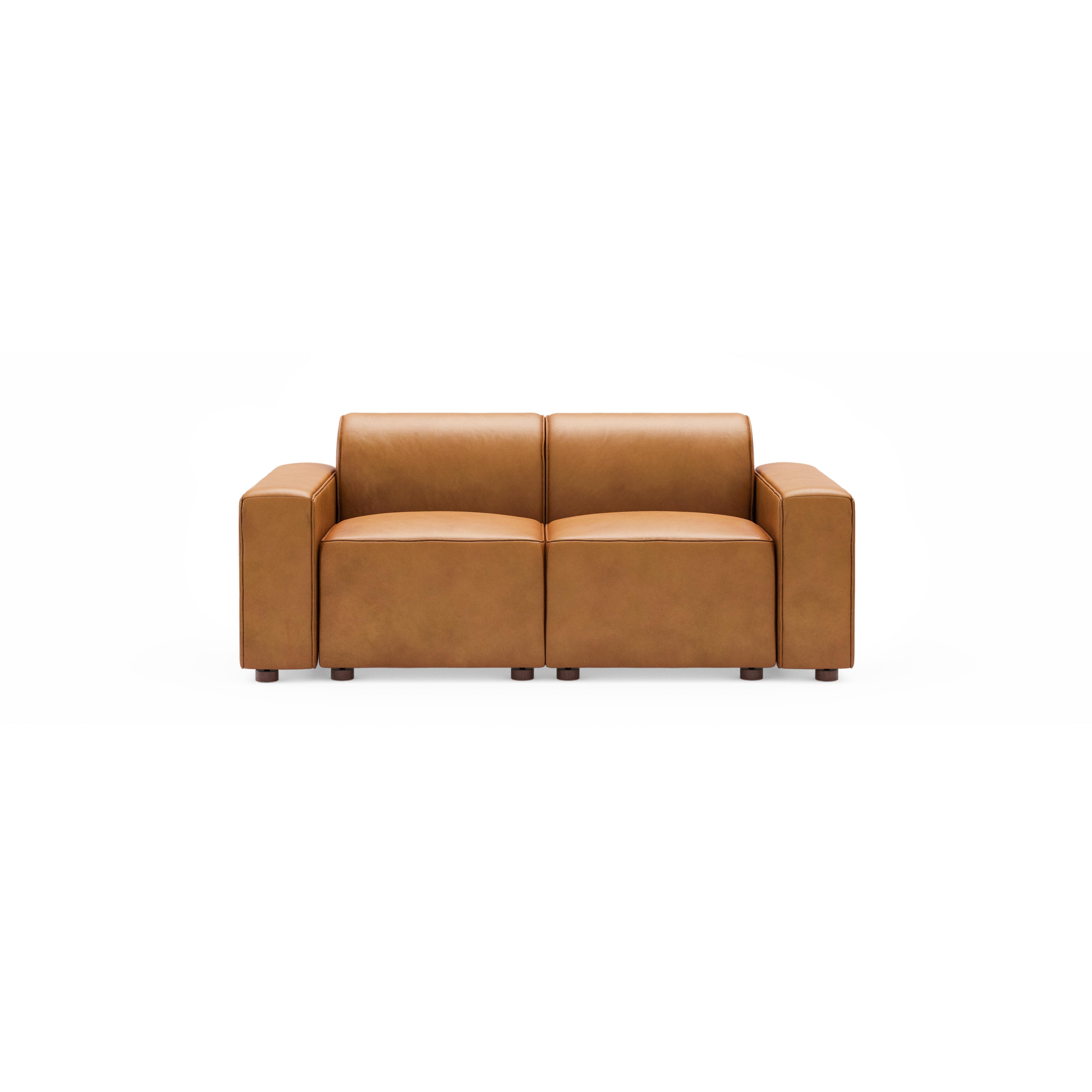 Mambo Loveseat - Camel - Top Grain Leather / Low - Image 0