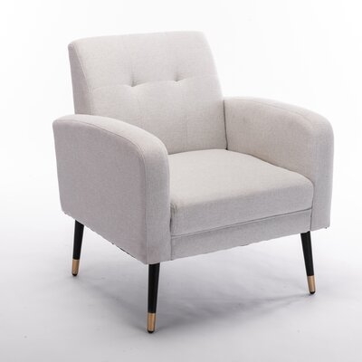 29.4'' Wide Tufted Linen Armchair - Image 0