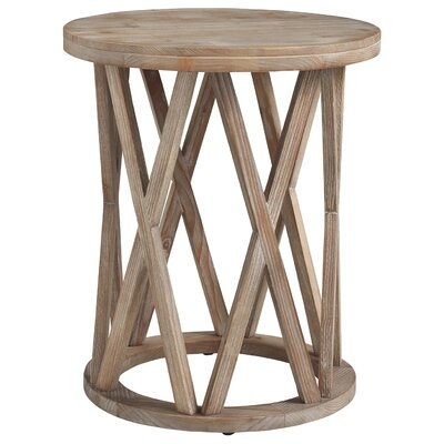 Ghyslaine Solid Wood Pedestal End Table - Image 0