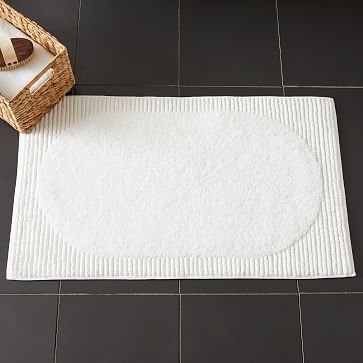 Plush Border Bath Mat, Charcoal, 20"x34" - Image 2