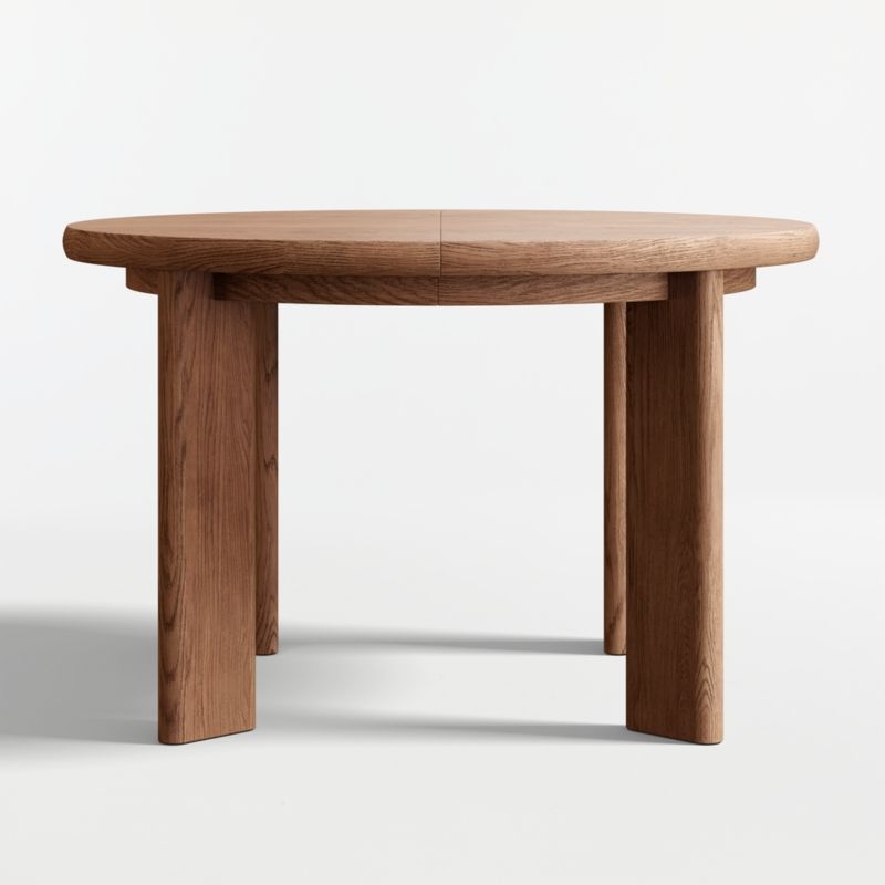 Hearth 49"-71" Oak Round Extendable Dining Table - Image 3