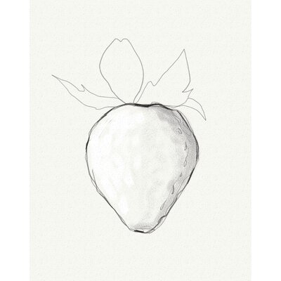 Strawberry Drawing - Wrapped Canvas Painting - Image 0