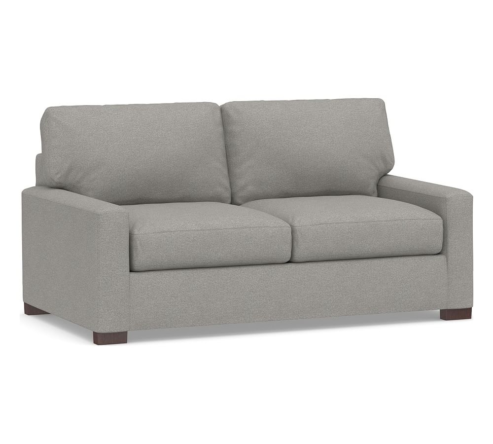 Turner Square Arm Upholstered Deluxe Sleeper Sofa, Polyester Wrapped Cushions, Performance Heathered Basketweave Platinum - Image 0