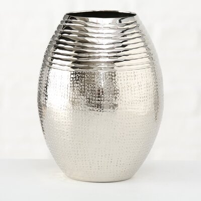 Hammered Metal Vase - Image 0