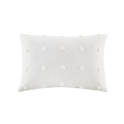 Foxe Jacquard Pom Pom Cotton Throw Pillow - Image 0