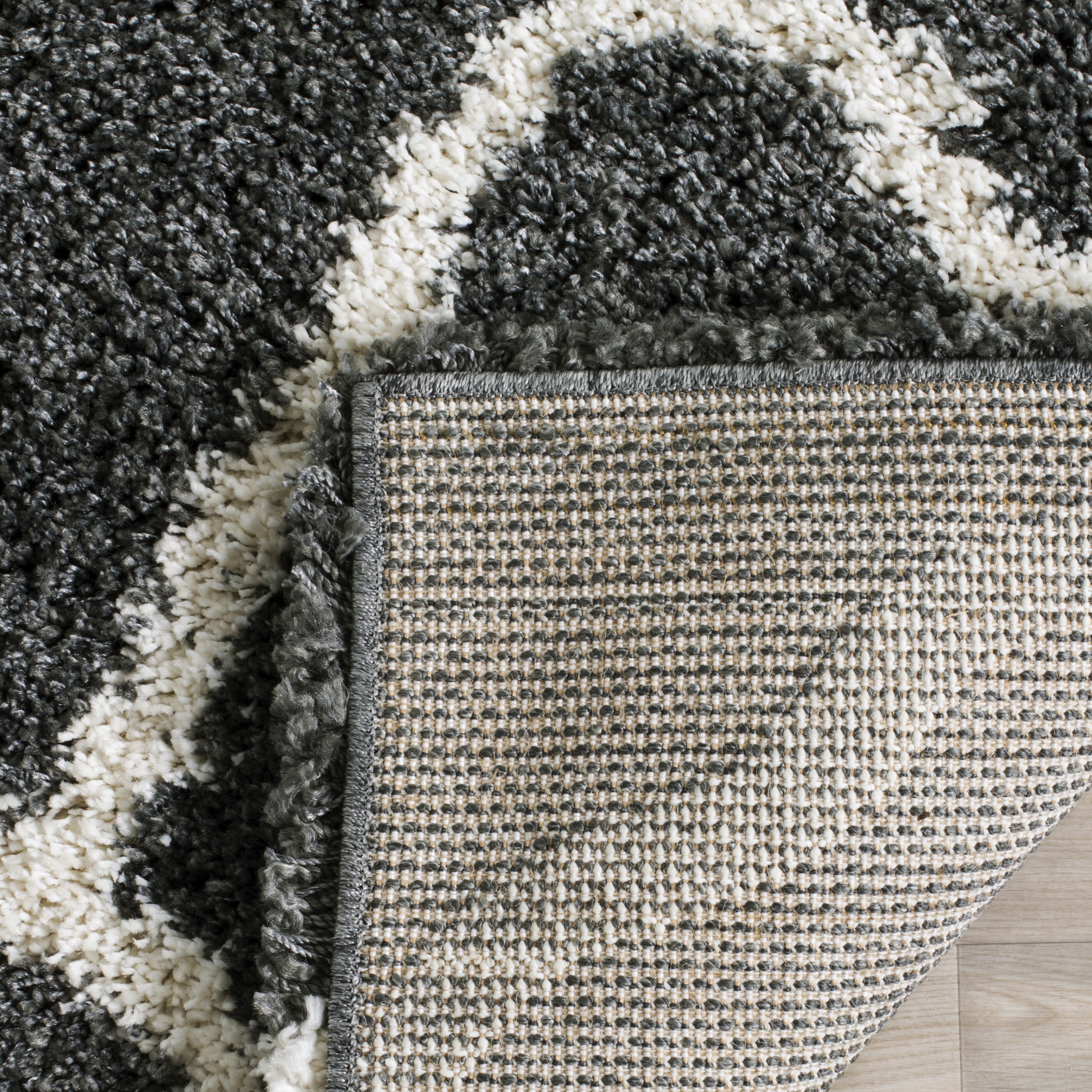 Arlo Home Woven Area Rug, SGH283G, Dark Grey/Ivory,  2' 3" X 6' - Image 3