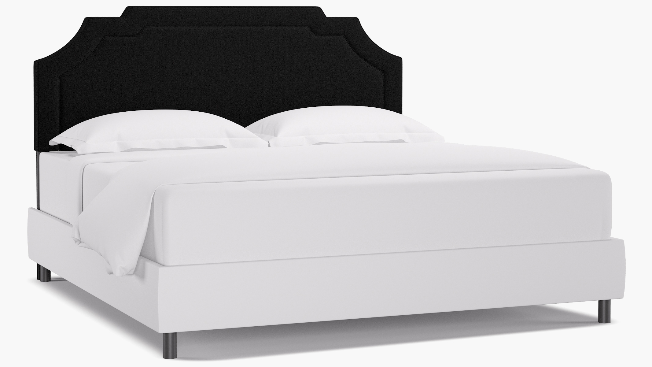 Art Deco Headboard, Raven Everyday Linen, King - Image 0