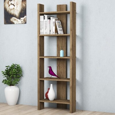Modern Design Walnut Geometric Bookcase - Image 0