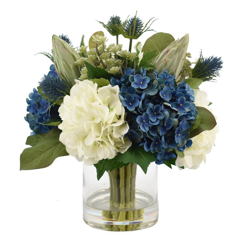 Creative Displays, Inc. Hydrangea Floral Arrangement in Vase - Image 0
