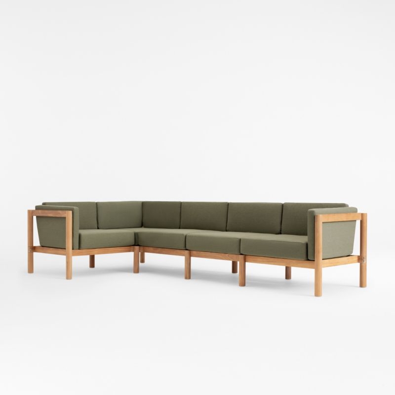 Neighbor ™ Haven Leaf Green 5-Piece Outdoor Sectional - Image 1