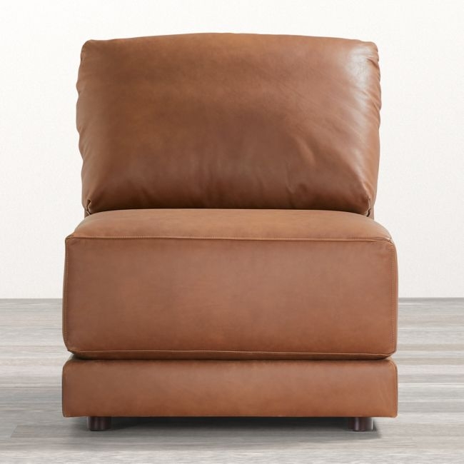Gather Leather Armless Chair - Image 0