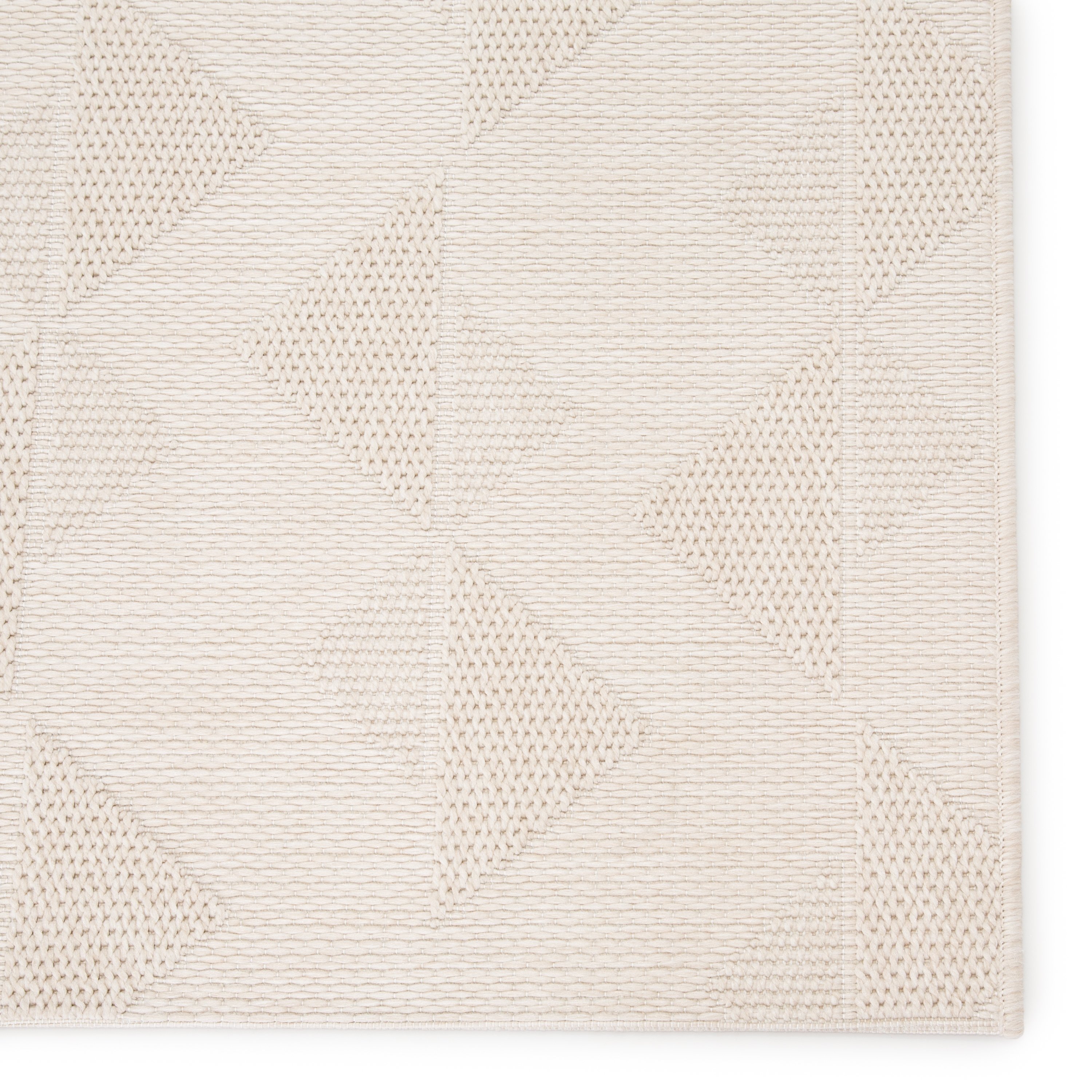 Zemira Indoor/ Outdoor Geometric Cream Area Rug (2'X3'7") - Image 3